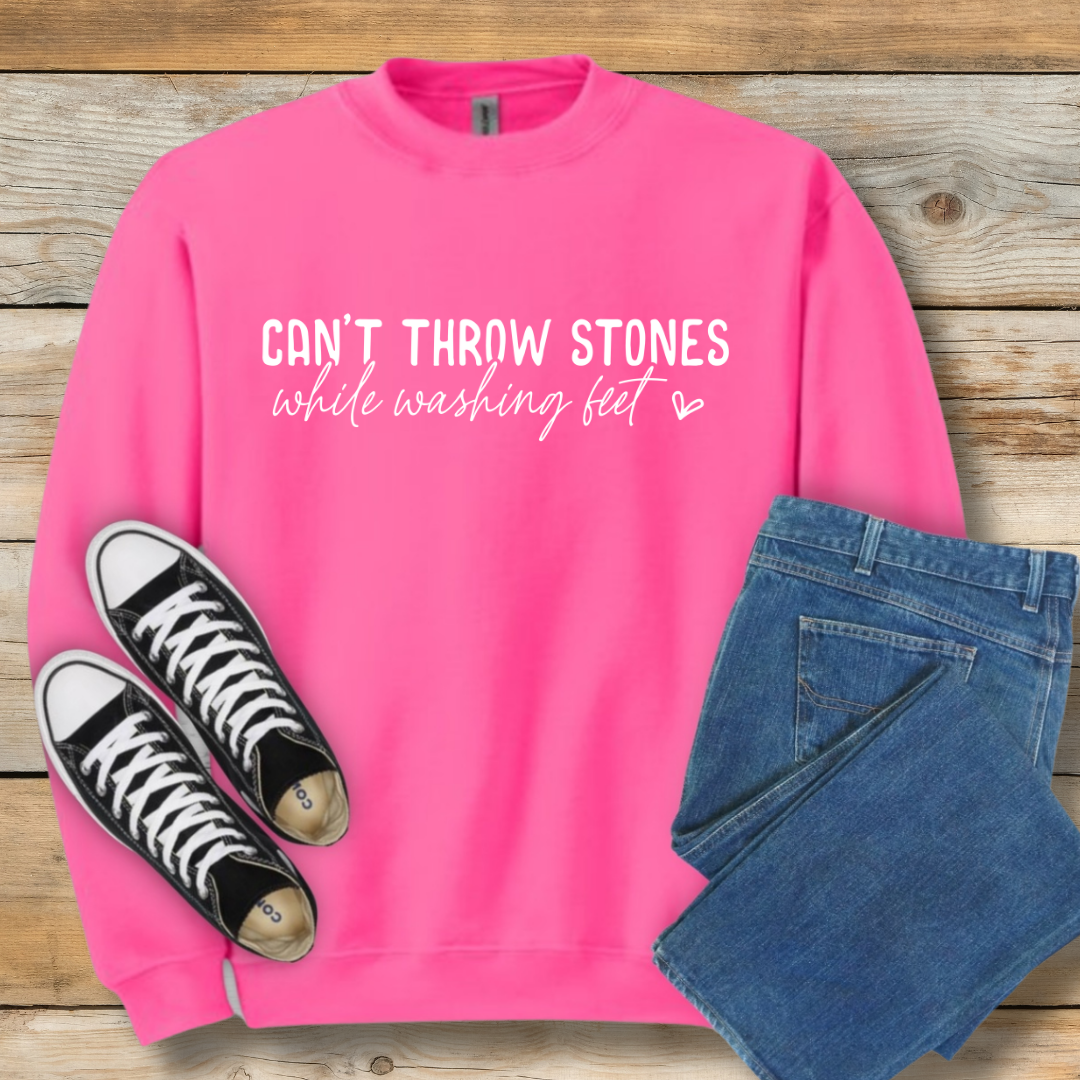 Washing Feet Sweatshirt | Humility & Grace Christian Graphic Shirt