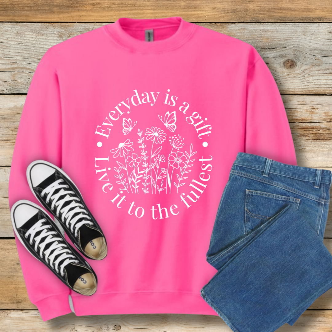 Everyday Is A Gift Sweatshirt | Positive Christian Gratitude Shirt