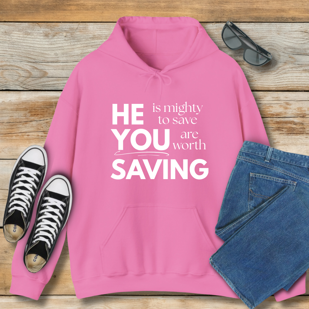 He Is Mighty To Save Hoodie