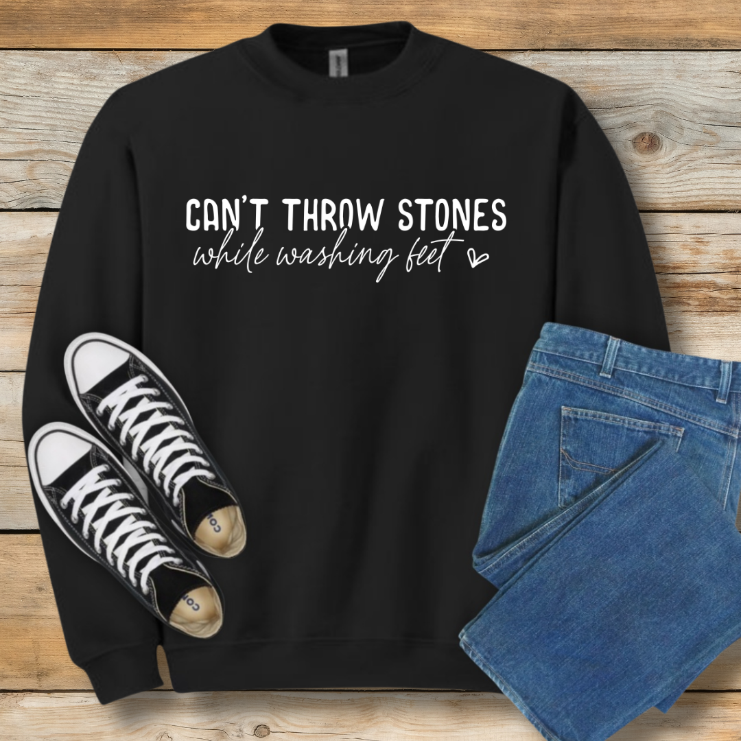 Washing Feet Sweatshirt | Humility & Grace Christian Graphic Shirt