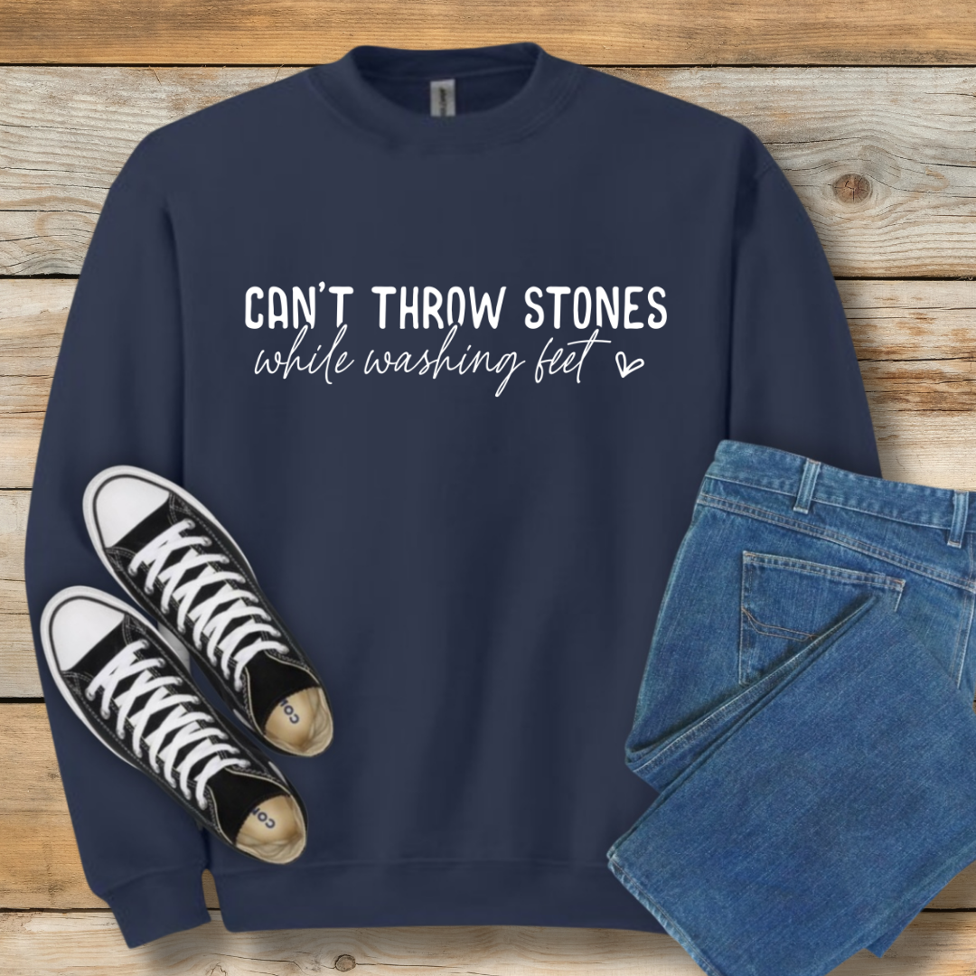 Washing Feet Sweatshirt | Humility & Grace Christian Graphic Shirt