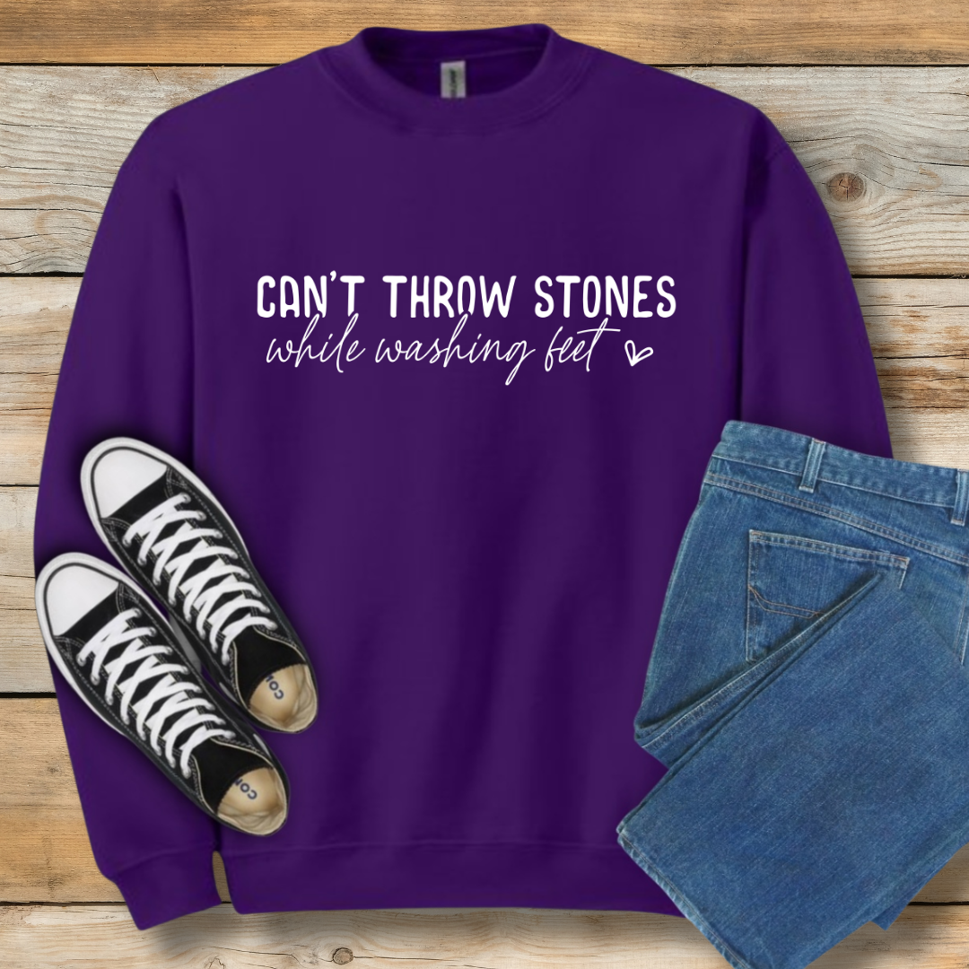 Washing Feet Sweatshirt | Humility & Grace Christian Graphic Shirt
