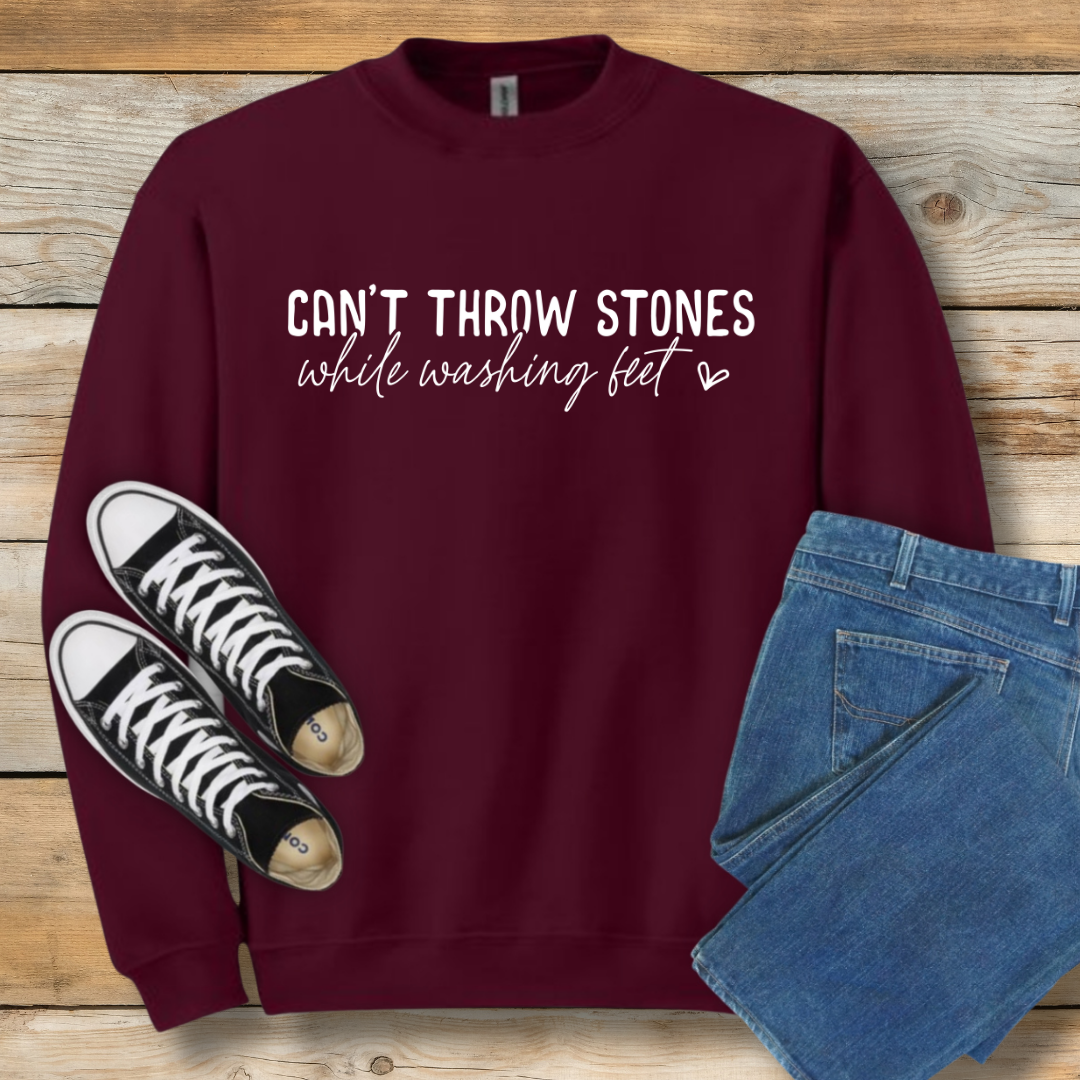 Washing Feet Sweatshirt | Humility & Grace Christian Graphic Shirt