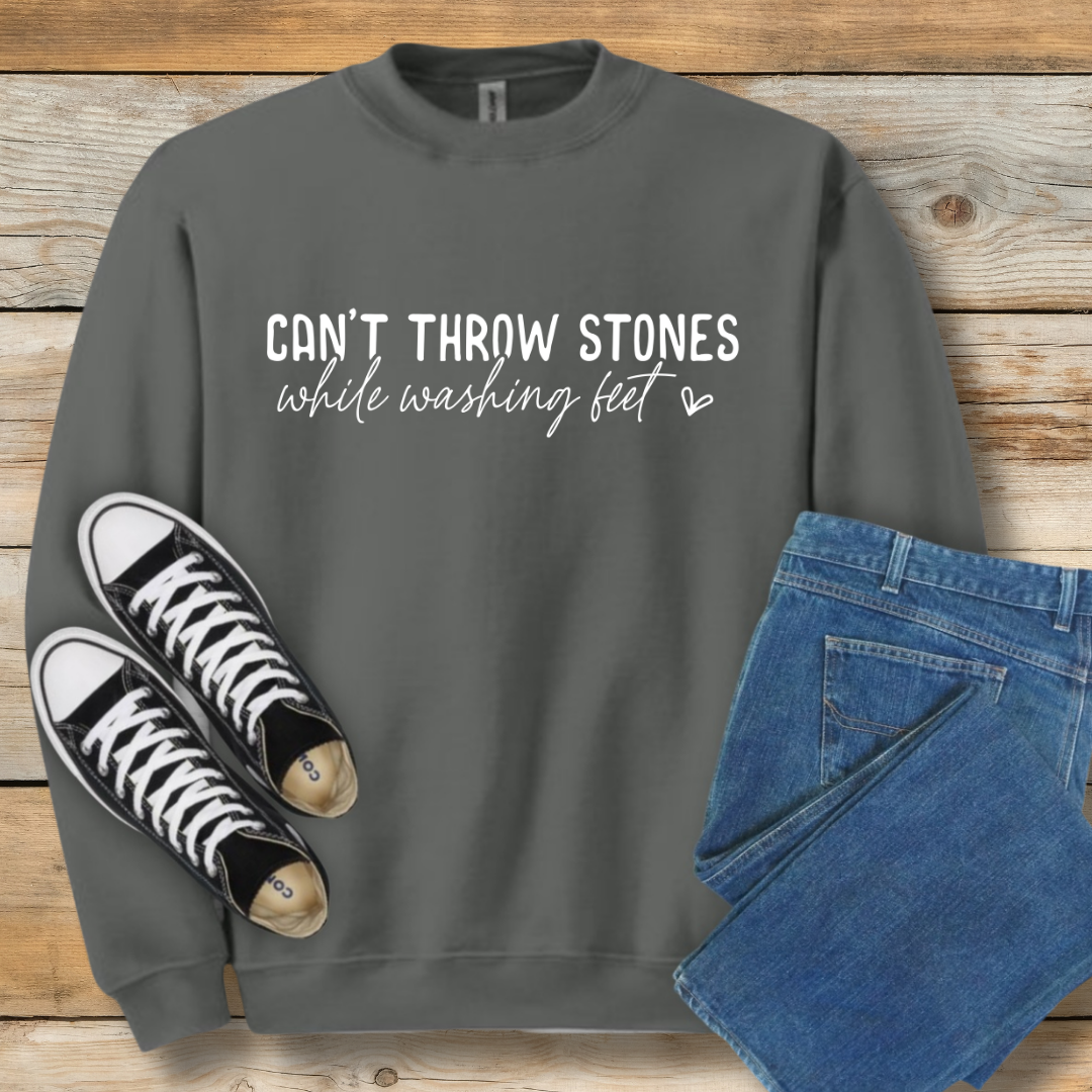 Washing Feet Sweatshirt | Humility & Grace Christian Graphic Shirt
