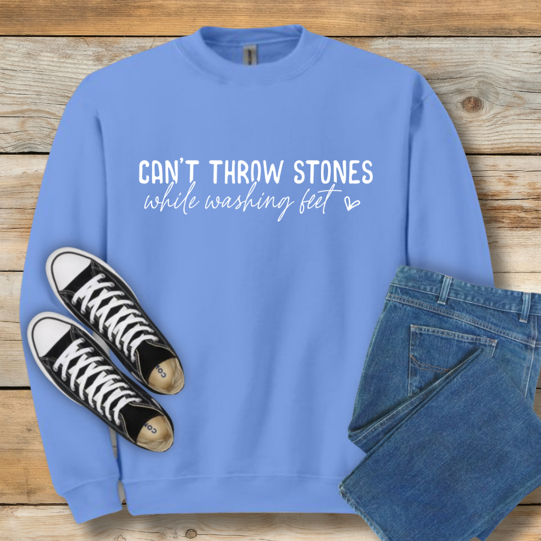 Washing Feet Sweatshirt | Humility & Grace Christian Graphic Shirt