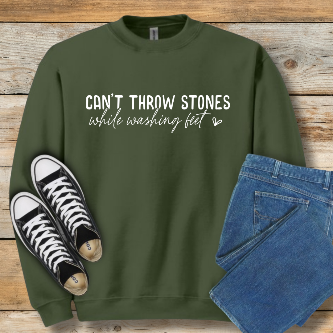 Washing Feet Sweatshirt | Humility & Grace Christian Graphic Shirt