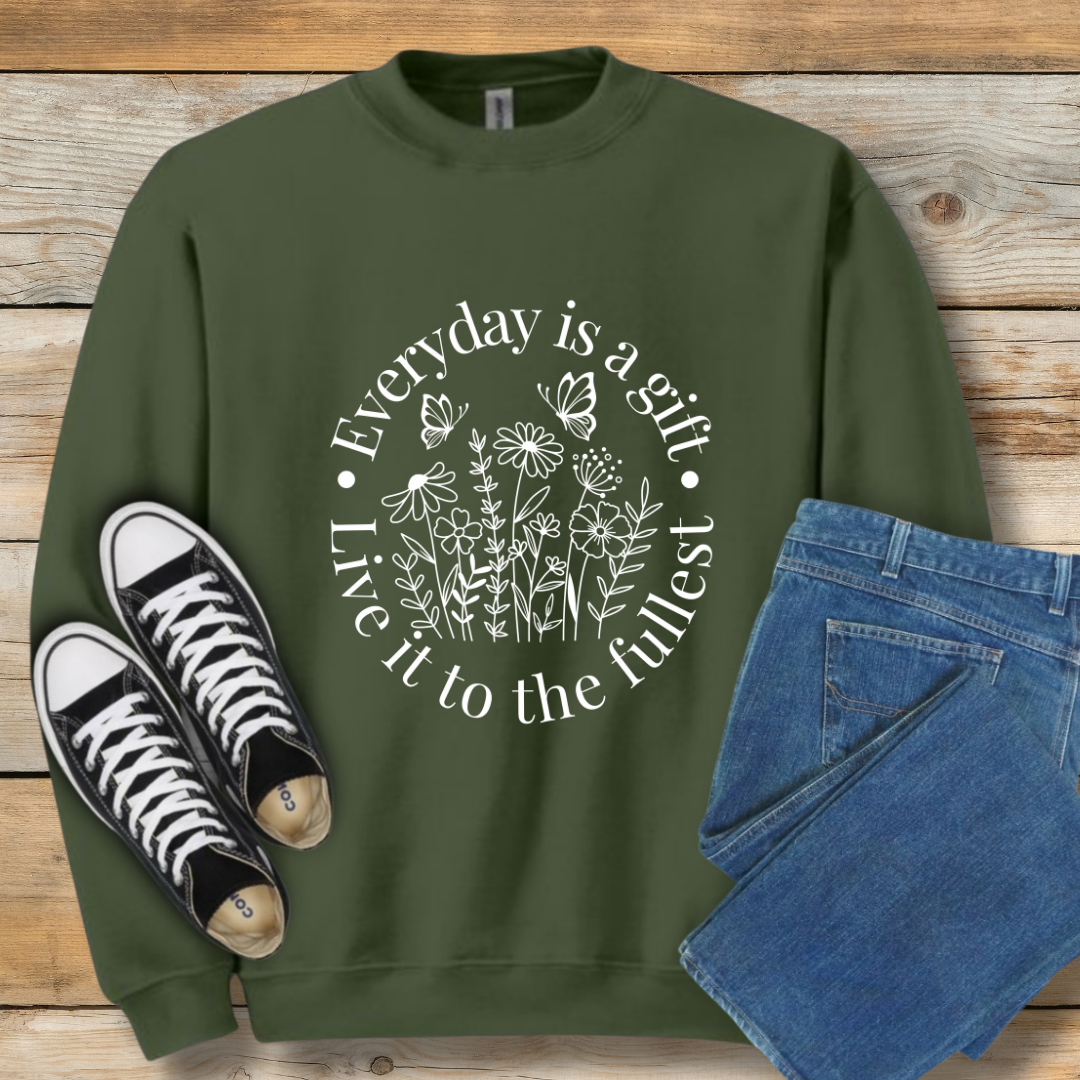 Everyday Is A Gift Sweatshirt | Positive Christian Gratitude Shirt