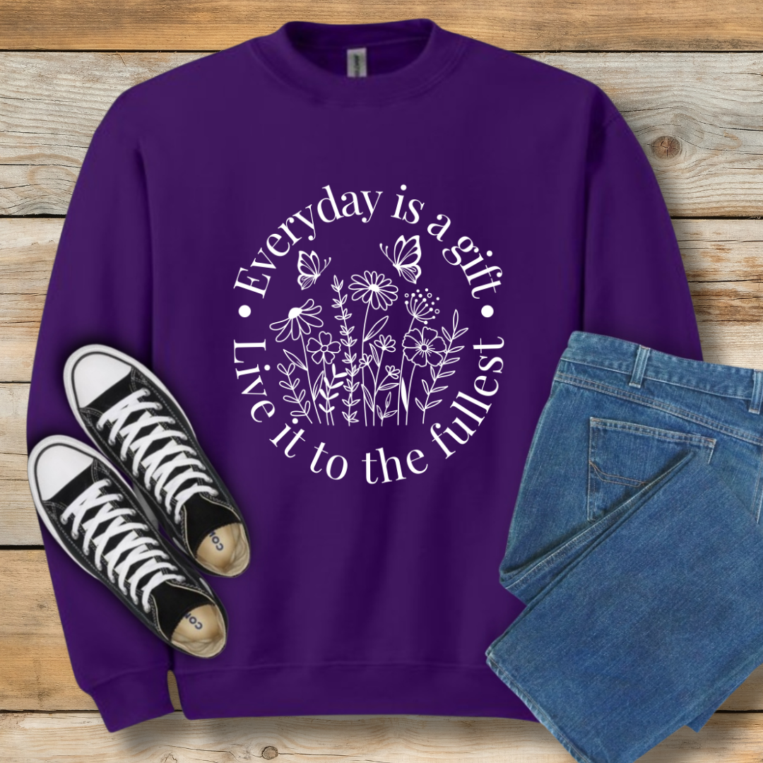 Everyday Is A Gift Sweatshirt | Positive Christian Gratitude Shirt