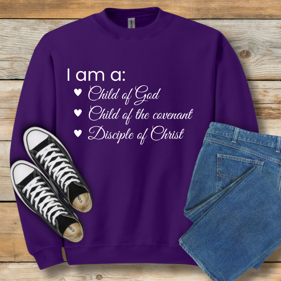 I Am a Child of God Sweatshirt | Core Identity Christian Shirt