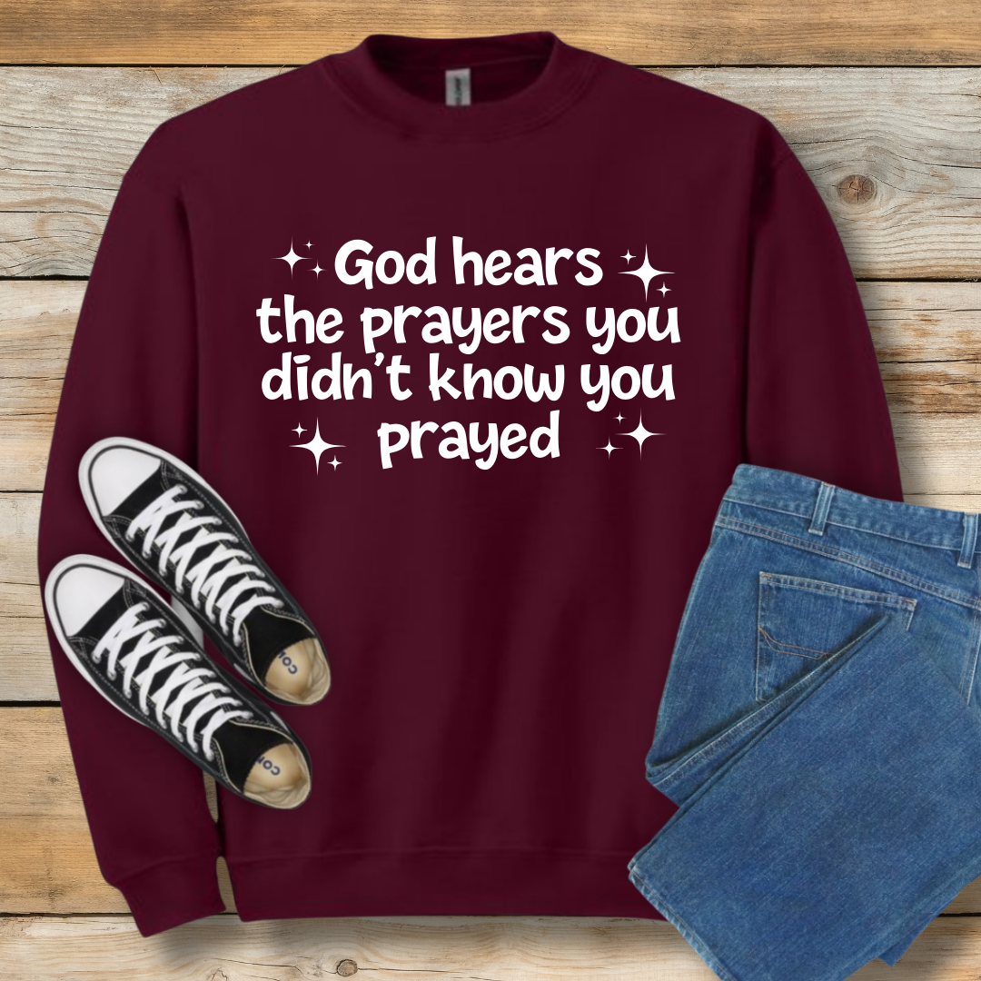 Unspoken Prayers Sweatshirt | Divine Awareness Christian Shirt