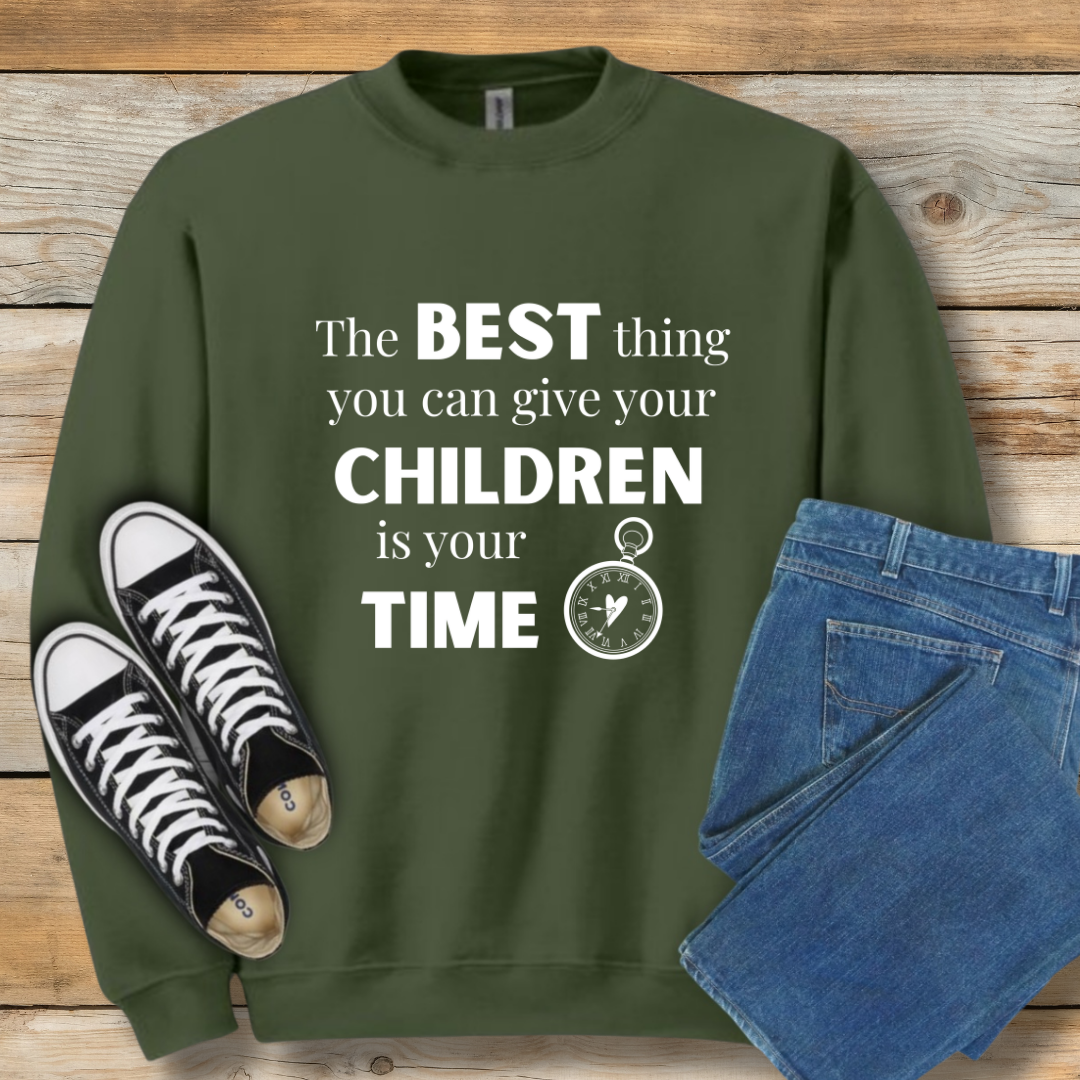 The Gift of Time Sweatshirt | Intentional Parenting Graphic Shirt