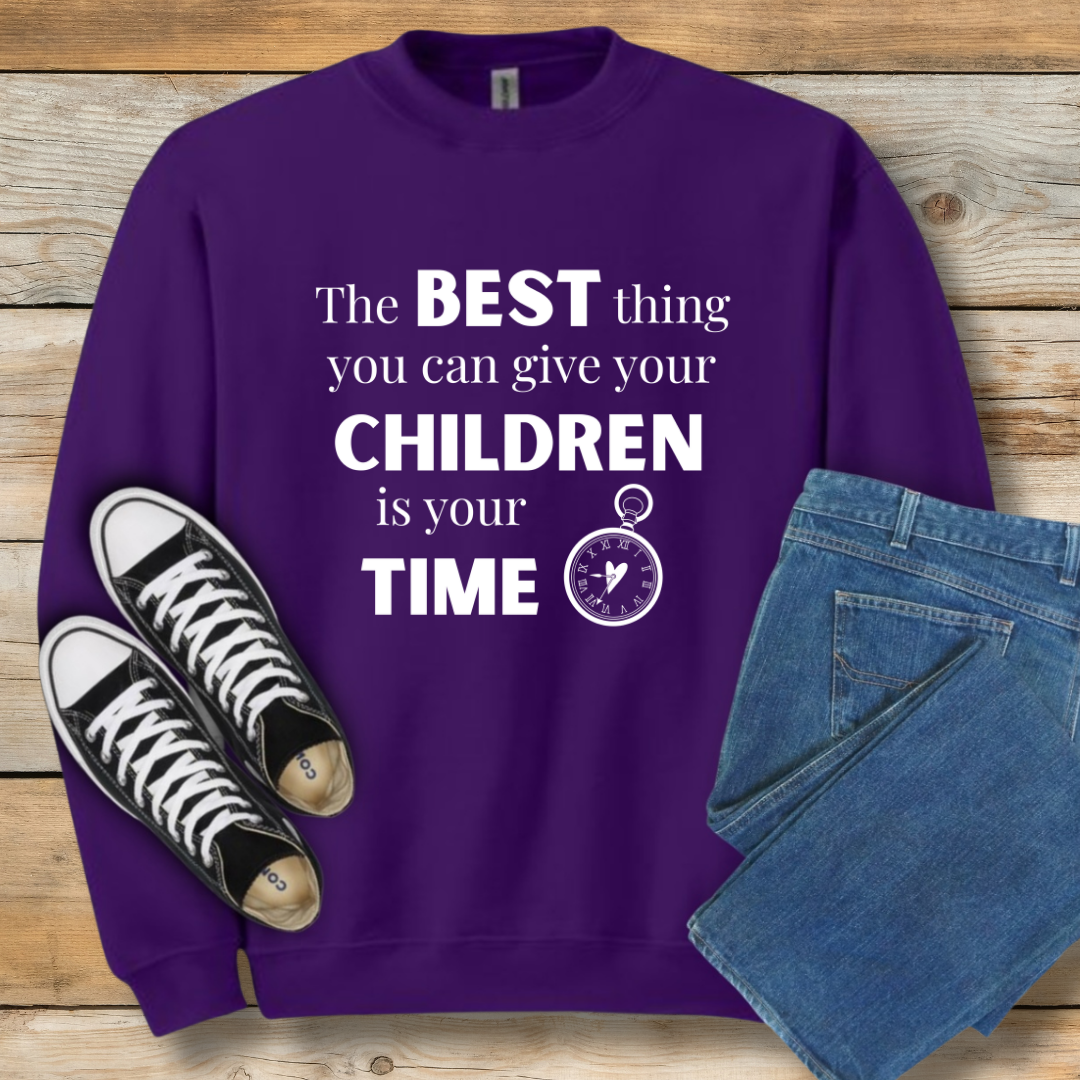 The Gift of Time Sweatshirt | Intentional Parenting Graphic Shirt