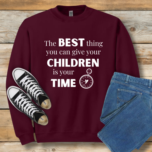 The Gift of Time Sweatshirt | Intentional Parenting Graphic Shirt