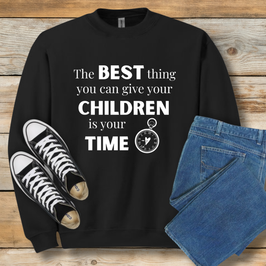 The Gift of Time Sweatshirt | Intentional Parenting Graphic Shirt