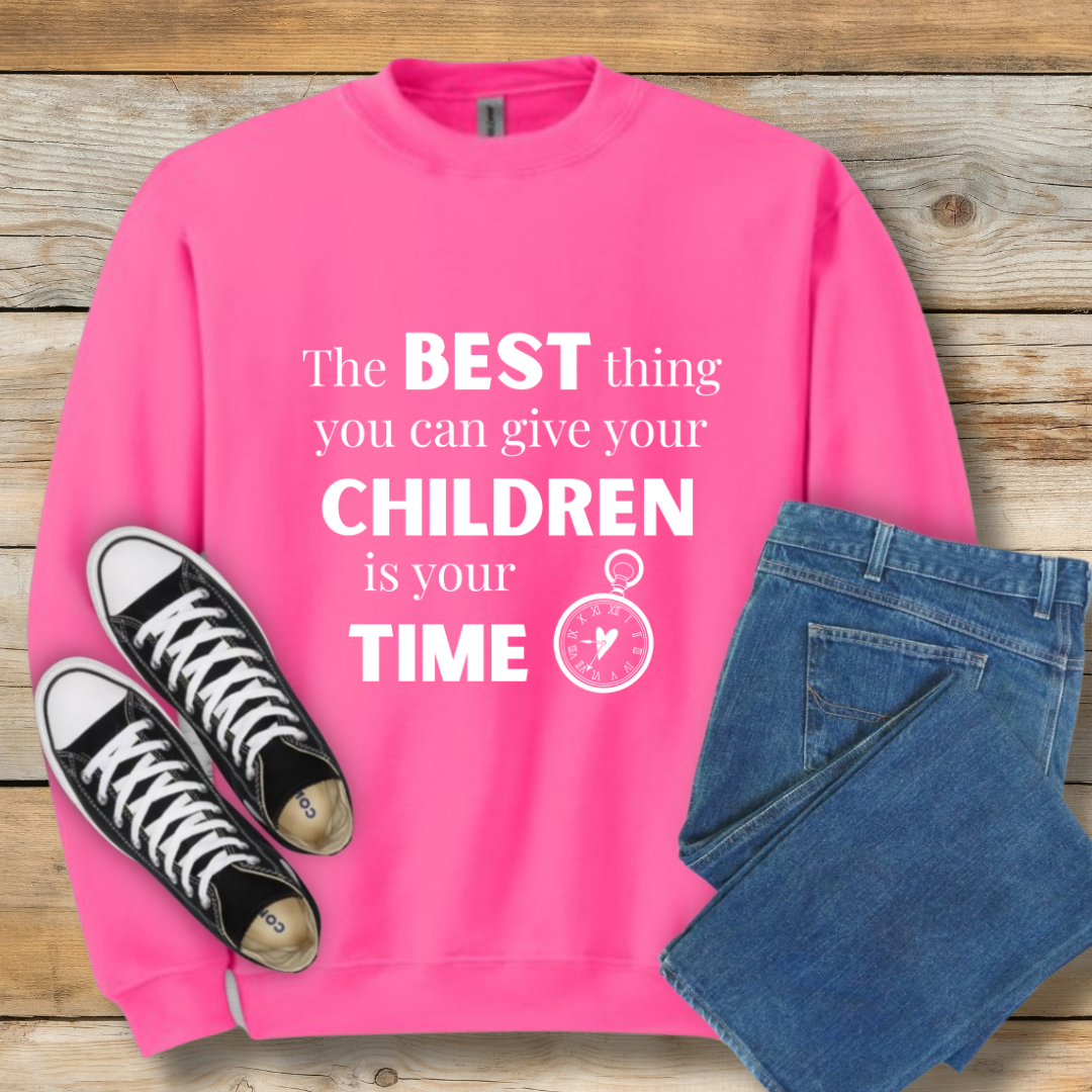 The Gift of Time Sweatshirt | Intentional Parenting Graphic Shirt