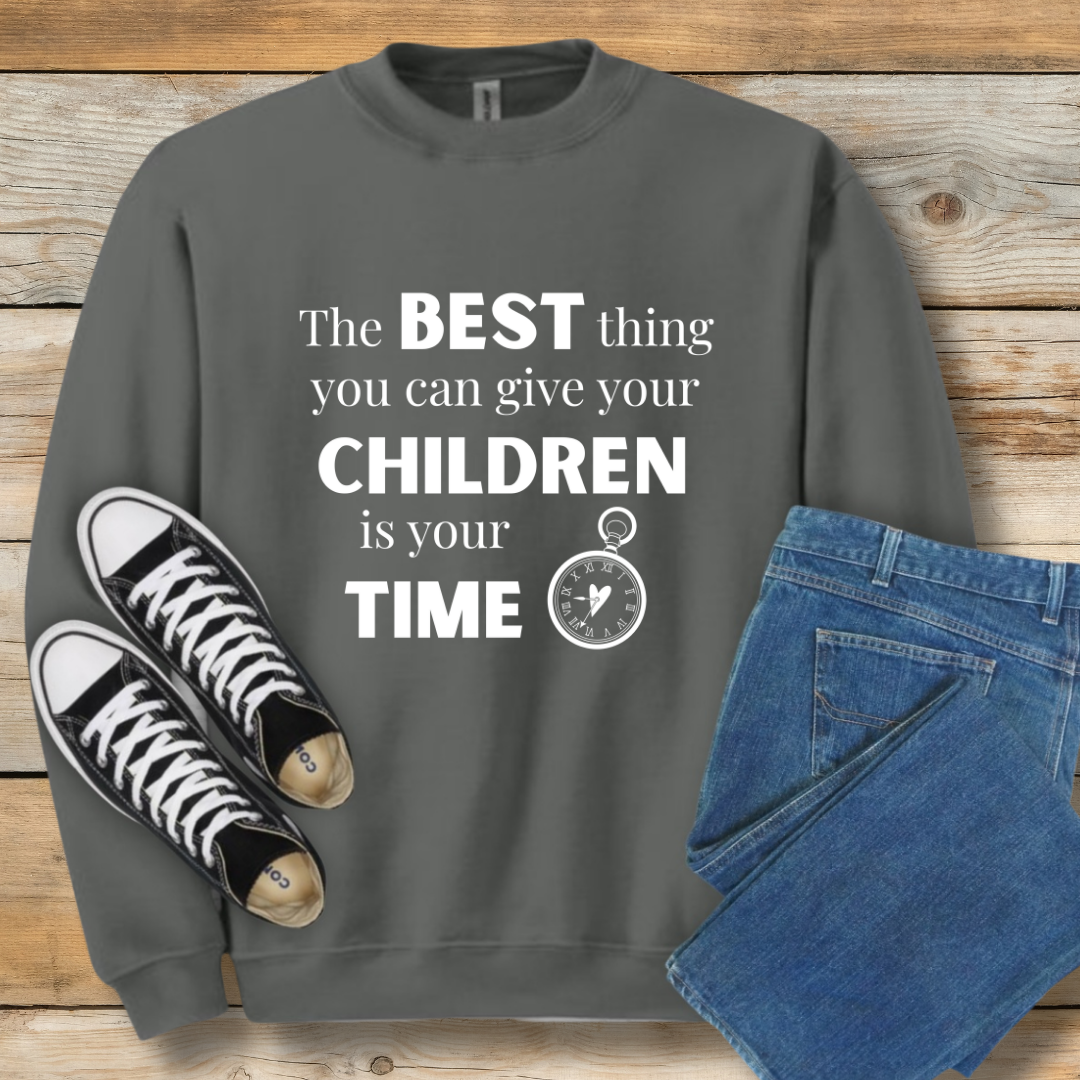 The Gift of Time Sweatshirt | Intentional Parenting Graphic Shirt