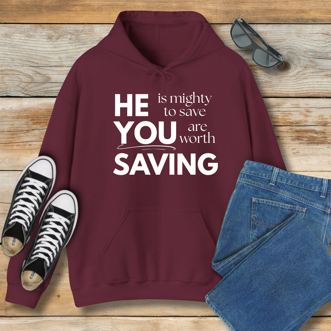 He Is Mighty To Save Hoodie