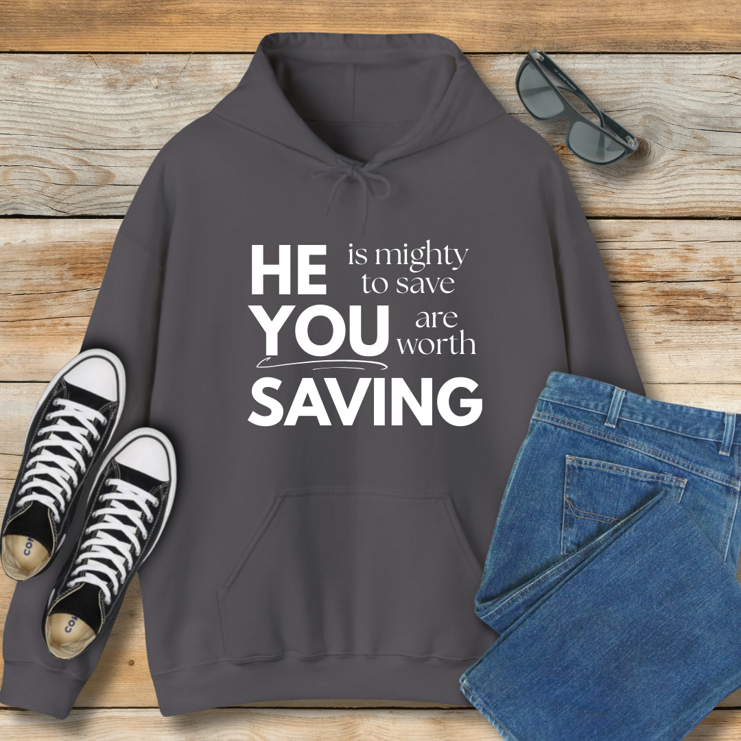 He Is Mighty To Save Hoodie