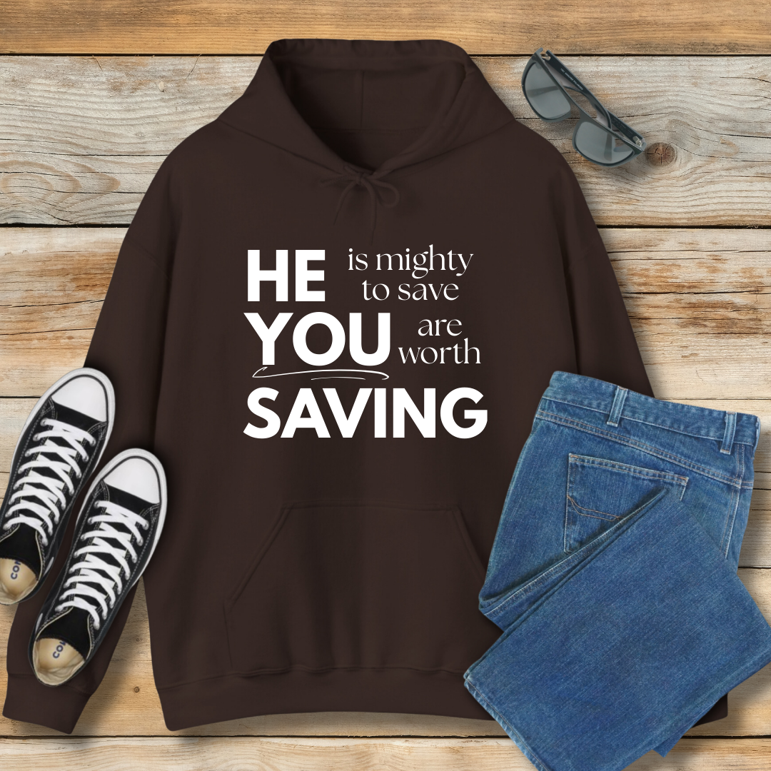 He Is Mighty To Save Hoodie
