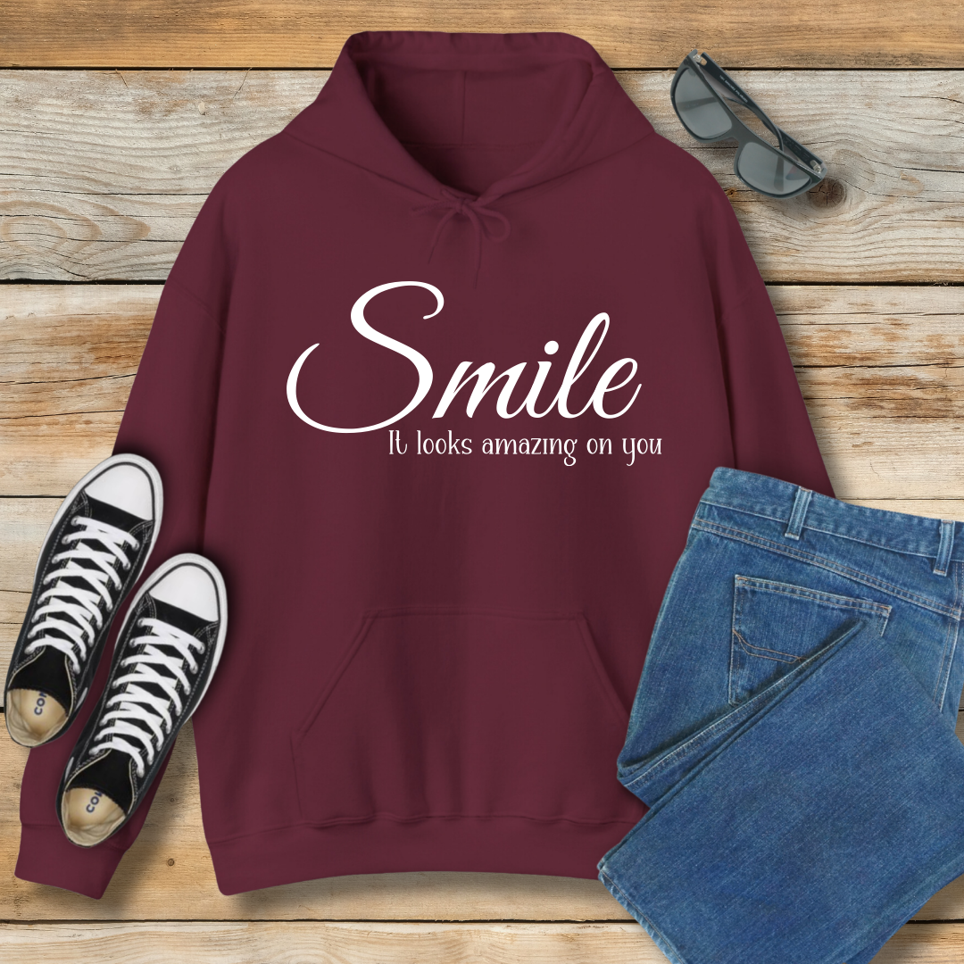 Smile It Looks Amazing On You Hoodie