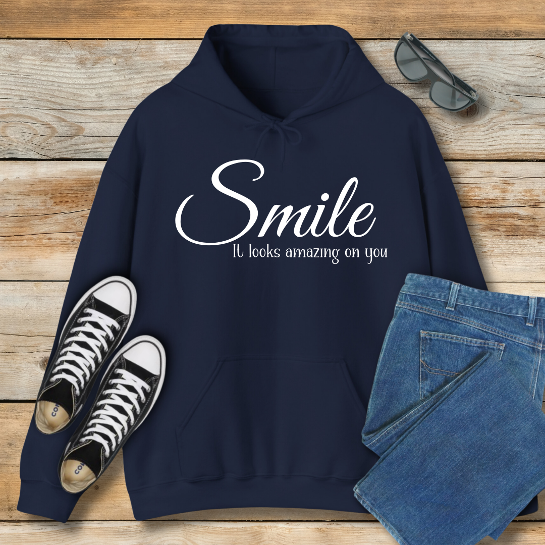 Smile It Looks Amazing On You Hoodie