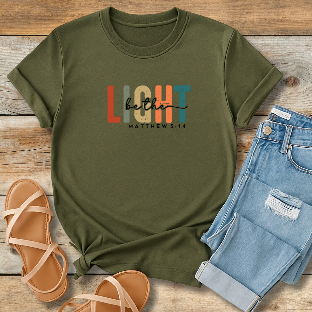 Be The Light Tee | Matthew 5:14 Christian Witness Shirt