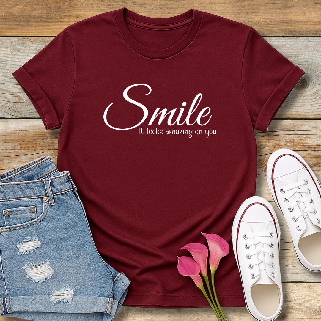 Smile (It Looks Amazing On You) Tee | Positive Christian Witness Shirt