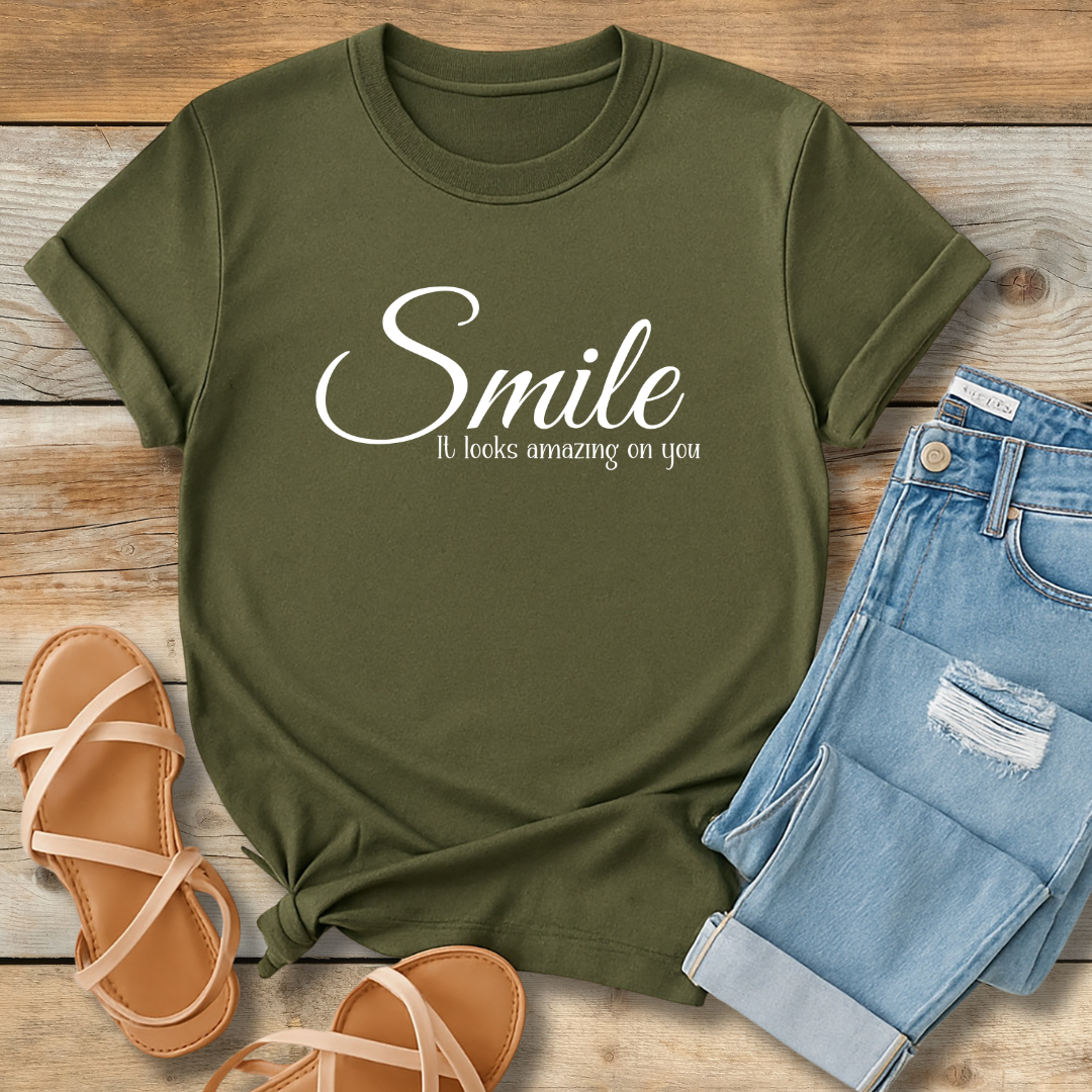 Smile (It Looks Amazing On You) Tee | Positive Christian Witness Shirt