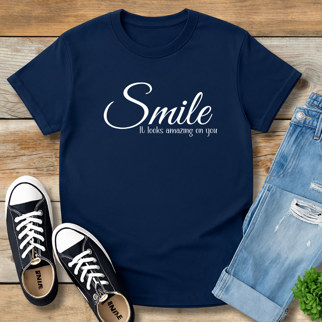 Smile (It Looks Amazing On You) Tee | Positive Christian Witness Shirt
