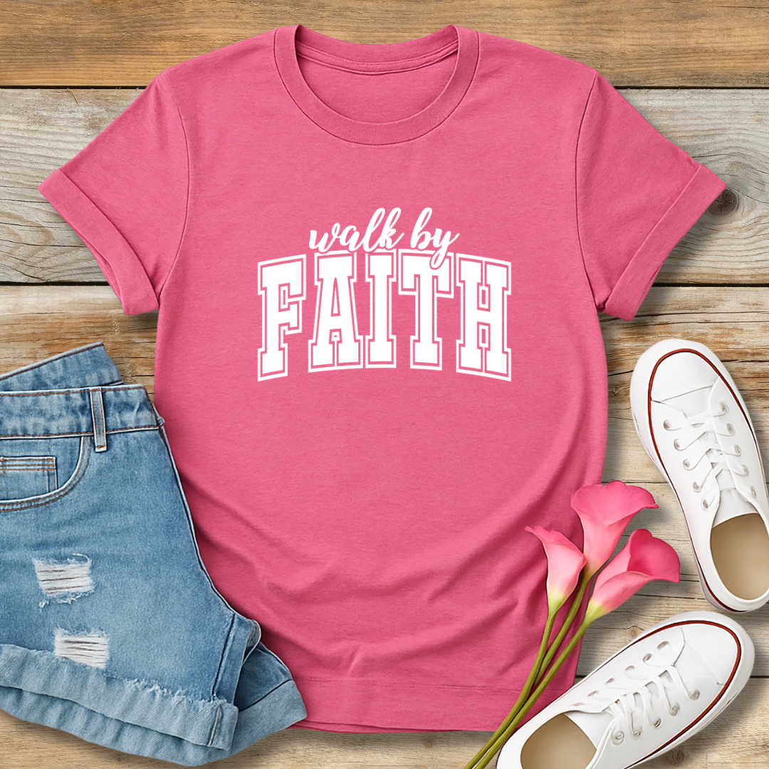 Walk By FaithTee | Classic 2 Corinthians 5:7 Christian Shirt