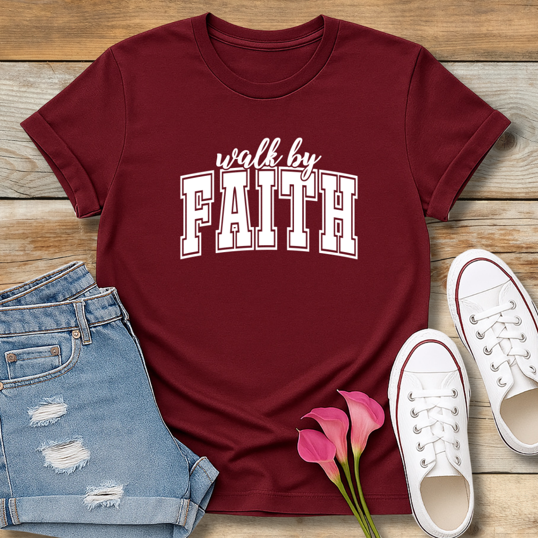 Walk By FaithTee | Classic 2 Corinthians 5:7 Christian Shirt