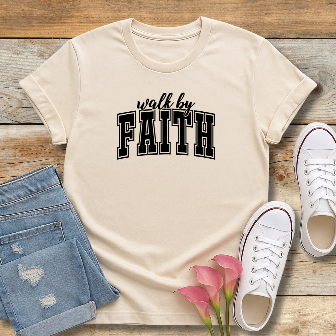 Walk By FaithTee | Classic 2 Corinthians 5:7 Christian Shirt