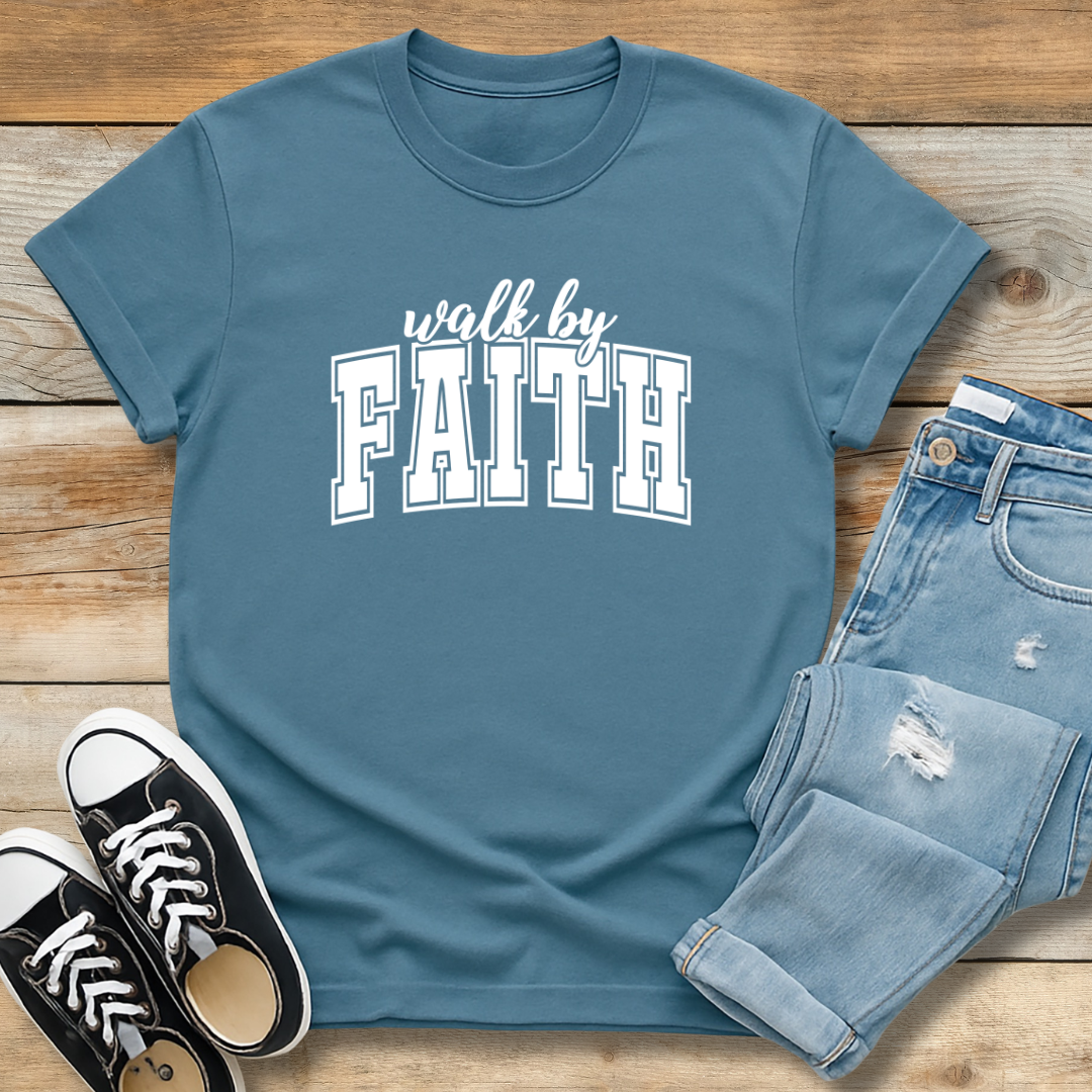 Walk By FaithTee | Classic 2 Corinthians 5:7 Christian Shirt