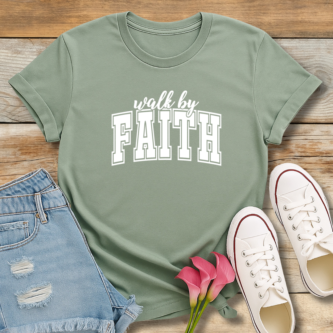Walk By FaithTee | Classic 2 Corinthians 5:7 Christian Shirt