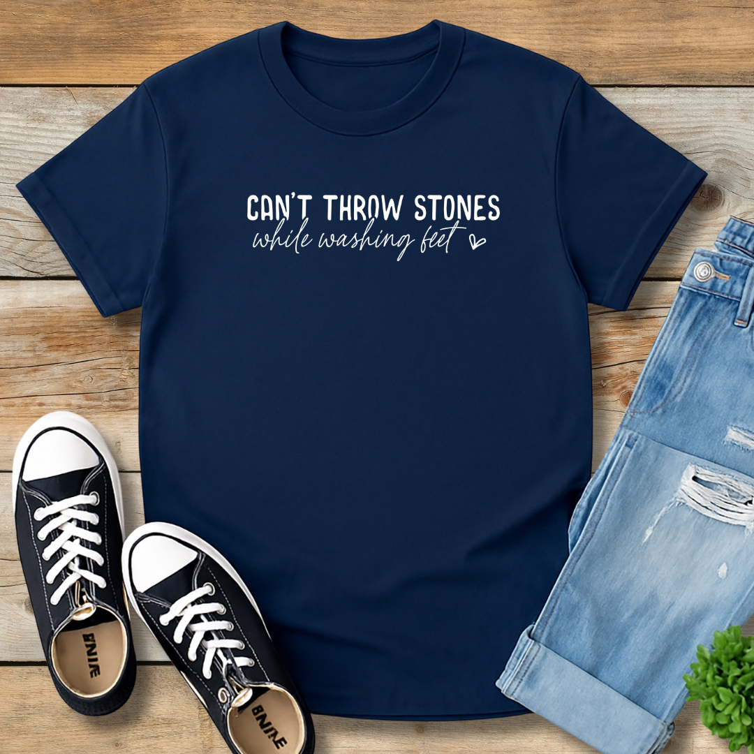 Washing Feet Tee | Humility & Grace Christian Graphic Shirt