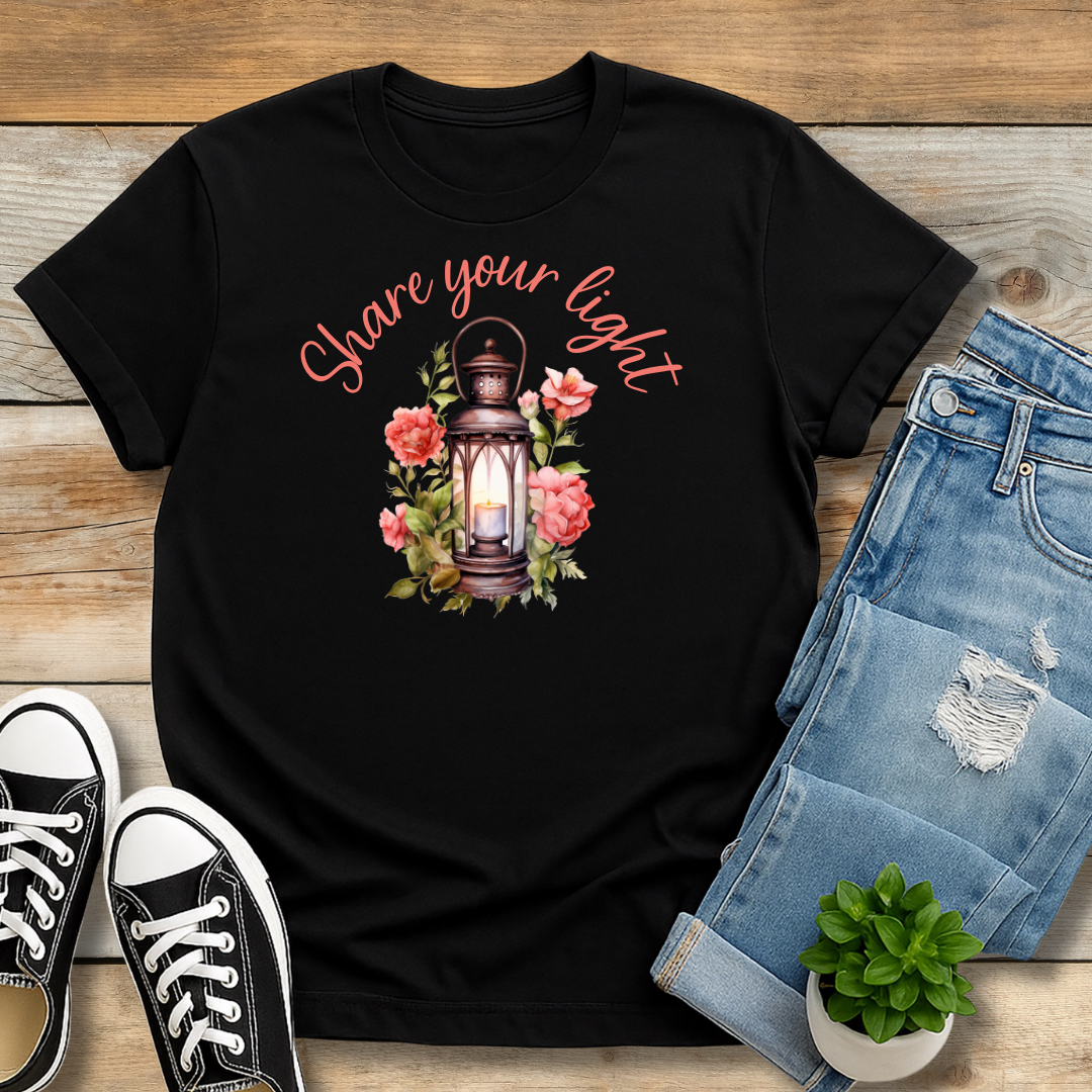 Share Your Light T-Shirt- Matthew 5:16 Inspired Graphic
