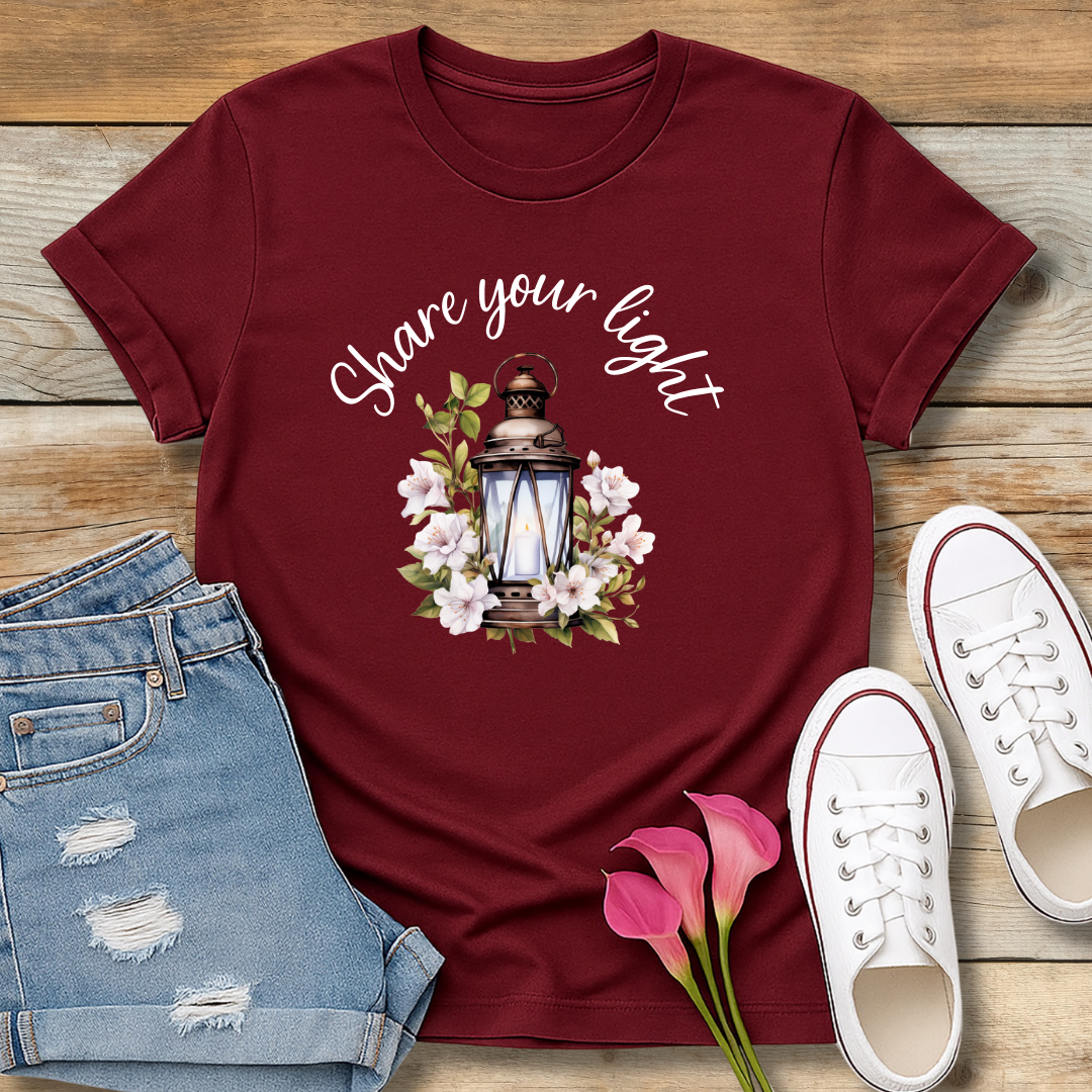 Share Your Light T-Shirt- Matthew 5:16 Inspired Graphic