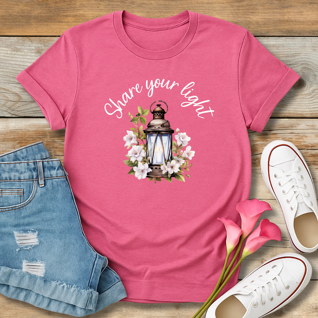 Share Your Light T-Shirt- Matthew 5:16 Inspired Graphic