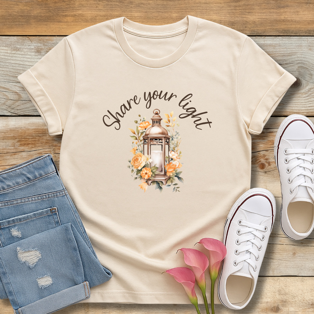 Share Your Light T-Shirt- Matthew 5:16 Inspired Graphic