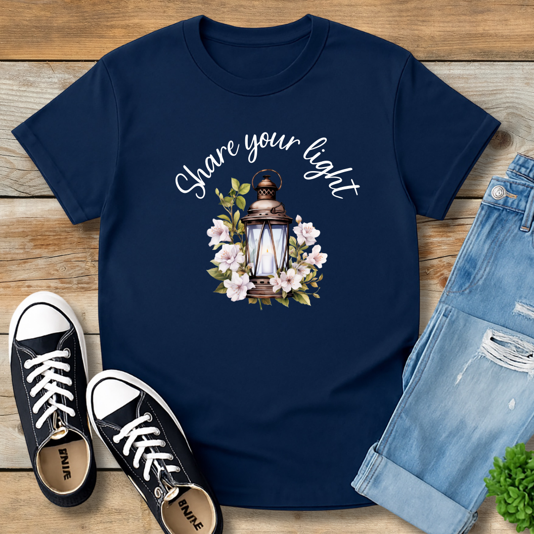 Share Your Light T-Shirt- Matthew 5:16 Inspired Graphic