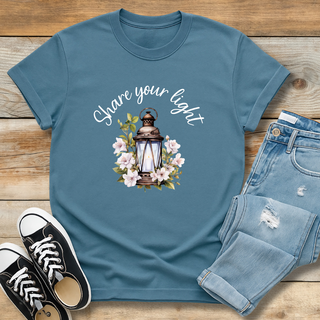 Share Your Light T-Shirt- Matthew 5:16 Inspired Graphic